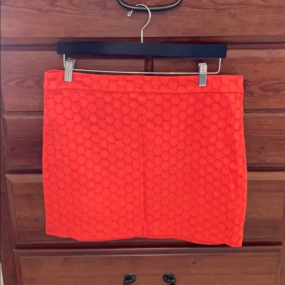 Gap eyelet “hot coral” size 10 skirt